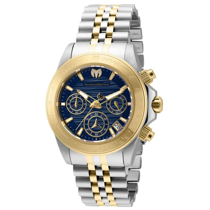 Bracelets Technomarine Womens Chrono Watch Manta Ray Blue Dial Two Tone Bracelet TM219028 TechnoMarine Bracelets Technomarine Womens Chrono Watch Manta Ray Blue Dial Two Tone Bracelet TM219028 TechnoMarine