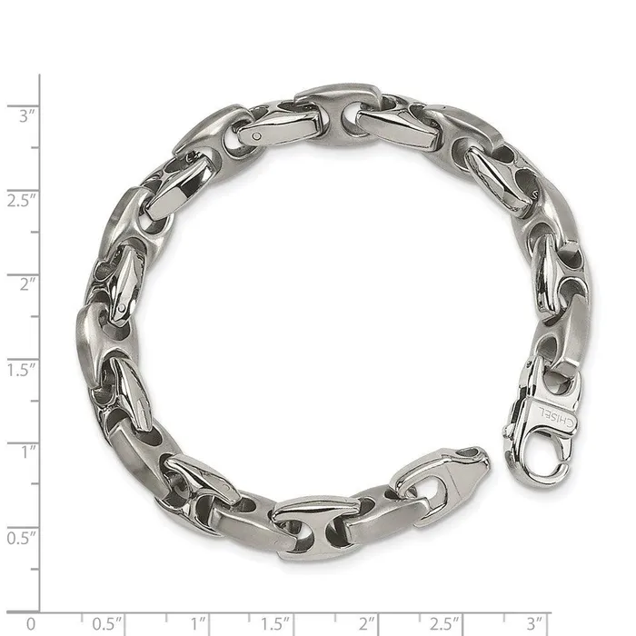 Chisel Bracelets Stainless Steel Brushed and Polished 825in Bracelet Chisel Bracelets Stainless Steel Brushed and Polished 825in Bracelet