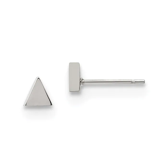 Chisel Stainless Steel Polished Triangle Post Earrings Earrings