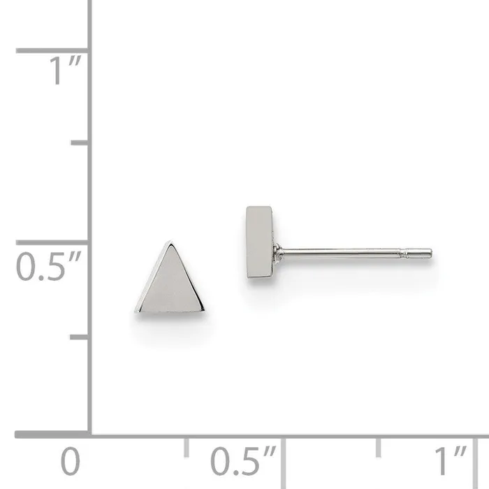 Chisel Stainless Steel Polished Triangle Post Earrings Earrings Chisel Stainless Steel Polished Triangle Post Earrings Earrings
