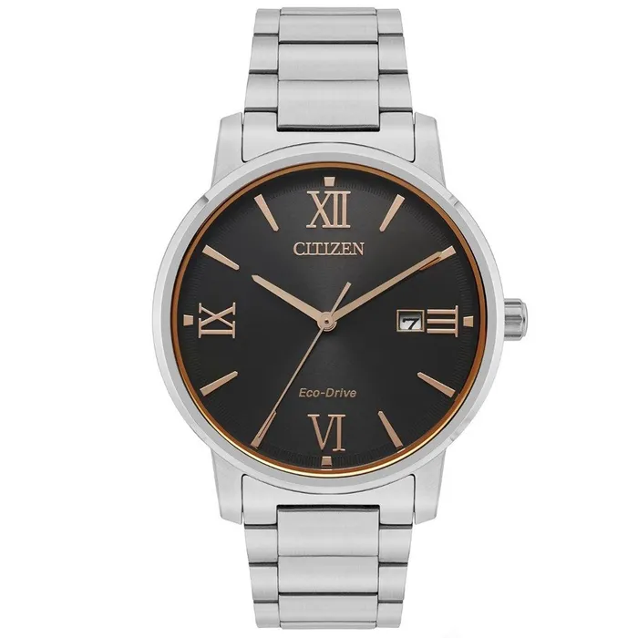 Citizen Bracelets Citizen Mens EcoDrive Watch Corso Black Dial Silver Steel Bracelet BM675784H Citizen Bracelets Citizen Mens EcoDrive Watch Corso Black Dial Silver Steel Bracelet BM675784H