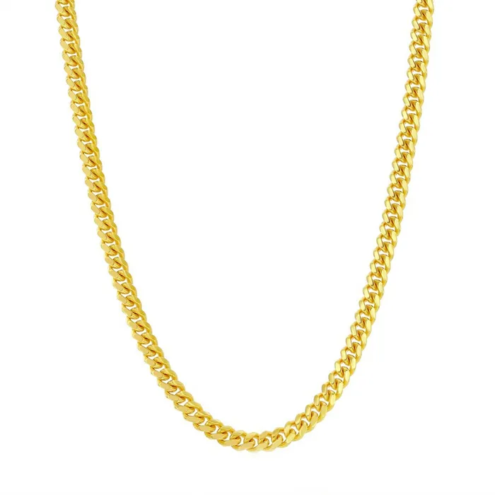 Classic Rings Mens Chain Gold Plated Sterling Silver 4mm Miami Cuban Q573418 Classic Rings Mens Chain Gold Plated Sterling Silver 4mm Miami Cuban Q573418