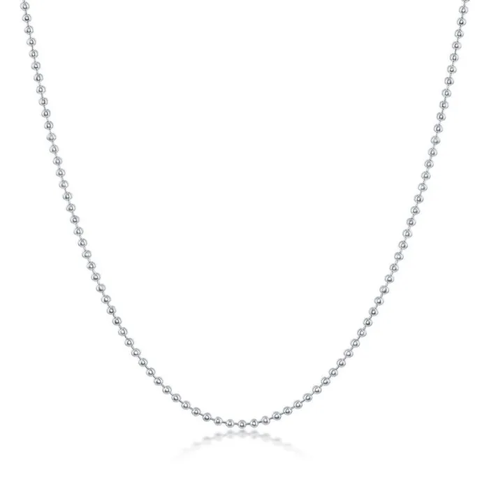 Classic Rings Sterling Silver 16mm Bead Chain 9