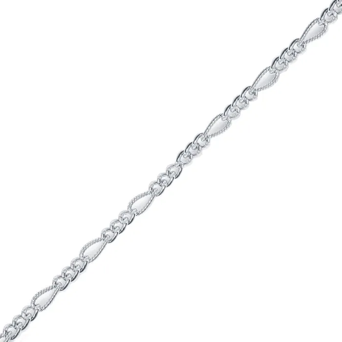 Classic Womens Bracelet Sterling Silver Figaro Linked Design Q535375 Bracelets Classic Womens Bracelet Sterling Silver Figaro Linked Design Q535375 Bracelets