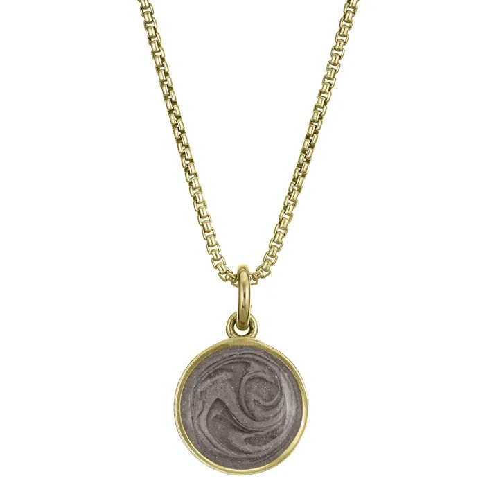 closebymejewelry Necklaces 10mm Dome Cremation Necklace in 14K Yellow Gold