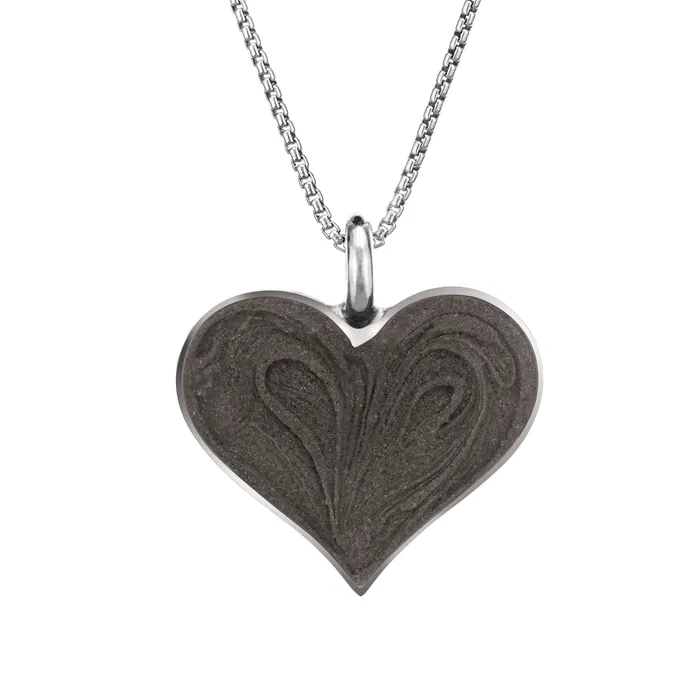 closebymejewelry Necklaces Large Heart Cremation Necklace in Sterling Silver closebymejewelry Necklaces Large Heart Cremation Necklace in Sterling Silver
