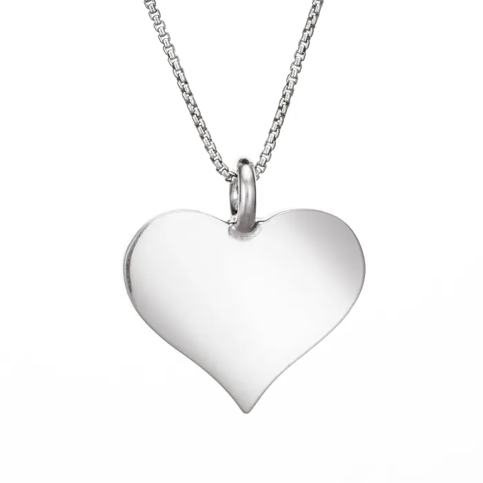 closebymejewelry Necklaces Large Heart Cremation Necklace in Sterling Silver