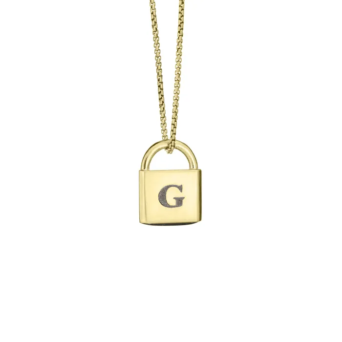 closebymejewelry Necklaces Lock Cremation Necklace in 14K Yellow Gold