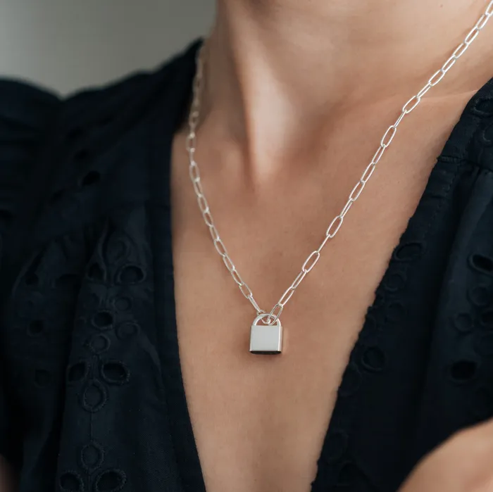 closebymejewelry Necklaces Lock Cremation Necklace in 14K Yellow Gold