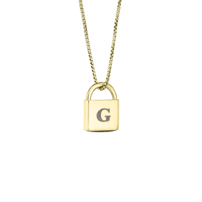 closebymejewelry Necklaces Lock Cremation Necklace in 14K Yellow Gold