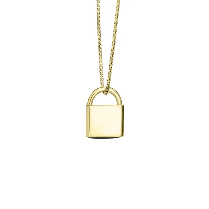 closebymejewelry Necklaces Lock Cremation Necklace in 14K Yellow Gold