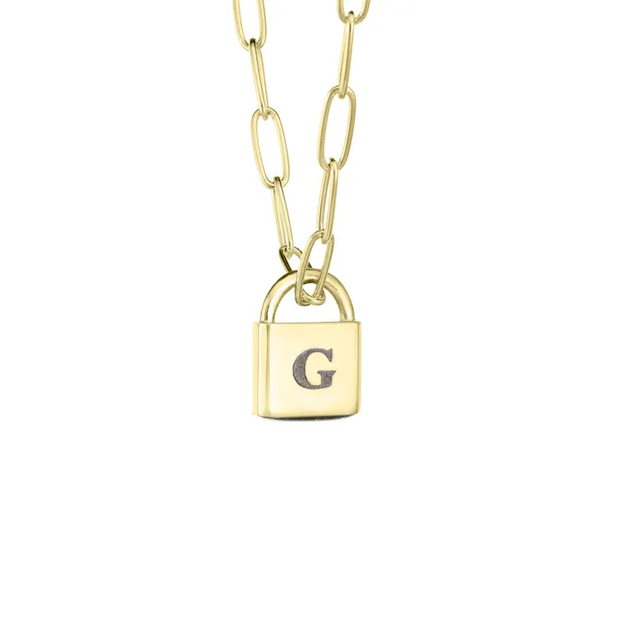closebymejewelry Necklaces Lock Cremation Necklace in 14K Yellow Gold