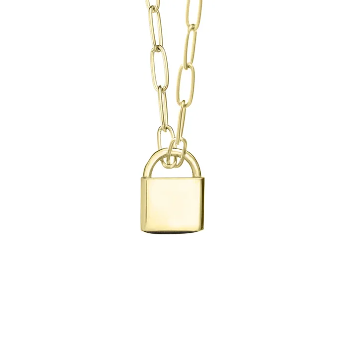 closebymejewelry Necklaces Lock Cremation Necklace in 14K Yellow Gold