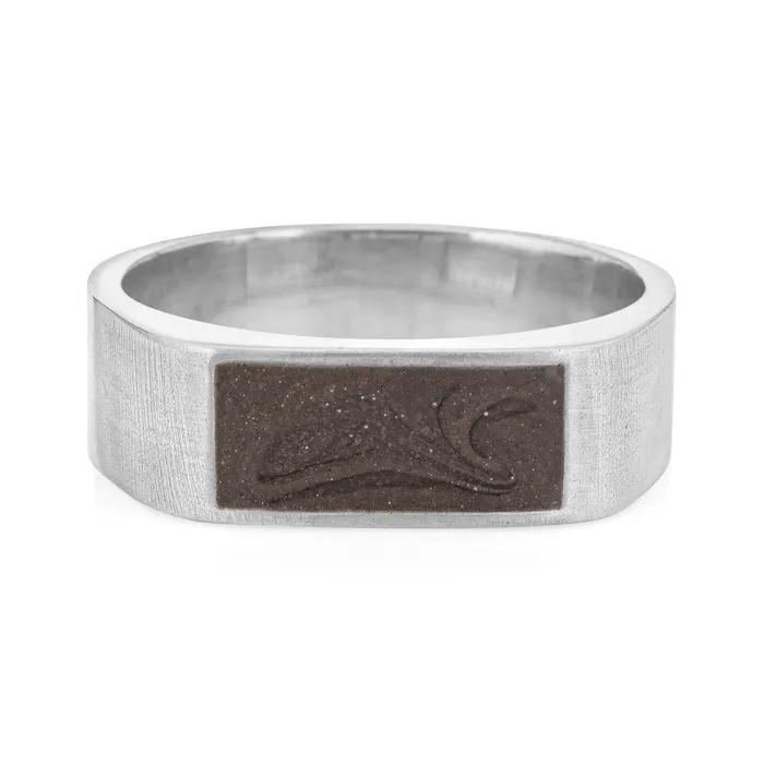 closebymejewelry Rings Mens Classic Band Cremation Ring in Sterling Silver