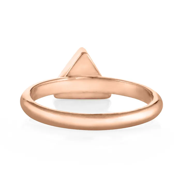 closebymejewelry Rings Triangle Stacking Cremation Ring in 14K Rose Gold