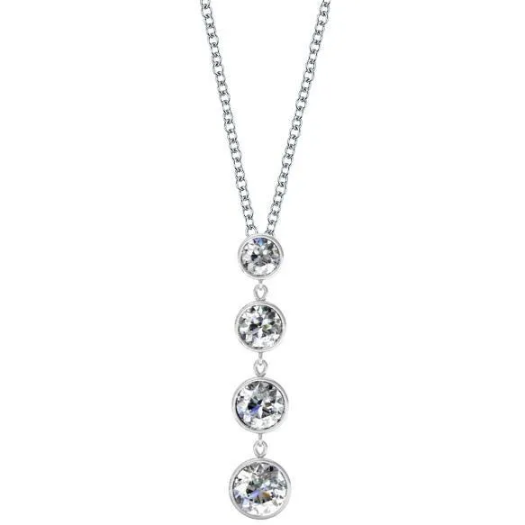 Dangling Diamond Pendant Necklace deBebians Necklaces