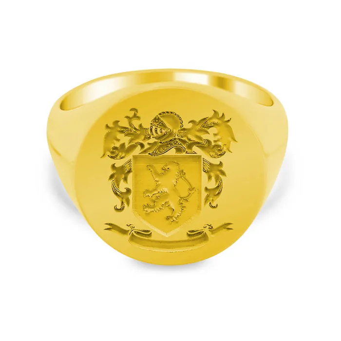 deBebians Mens Round Signet Ring Large Laser Engraved Family Crest Logo Rings deBebians Mens Round Signet Ring Large Laser Engraved Family Crest Logo Rings