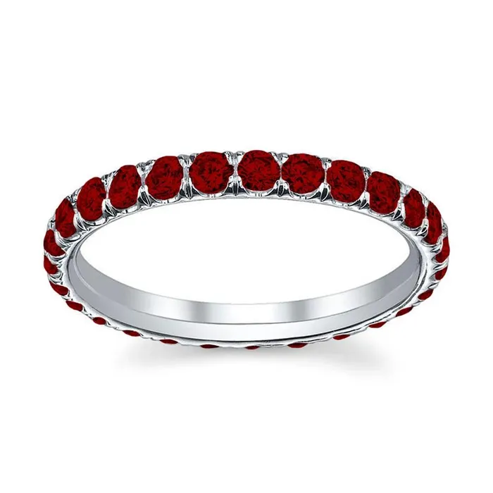 deBebians Rings Eternity Ring with UPave Set Rubies