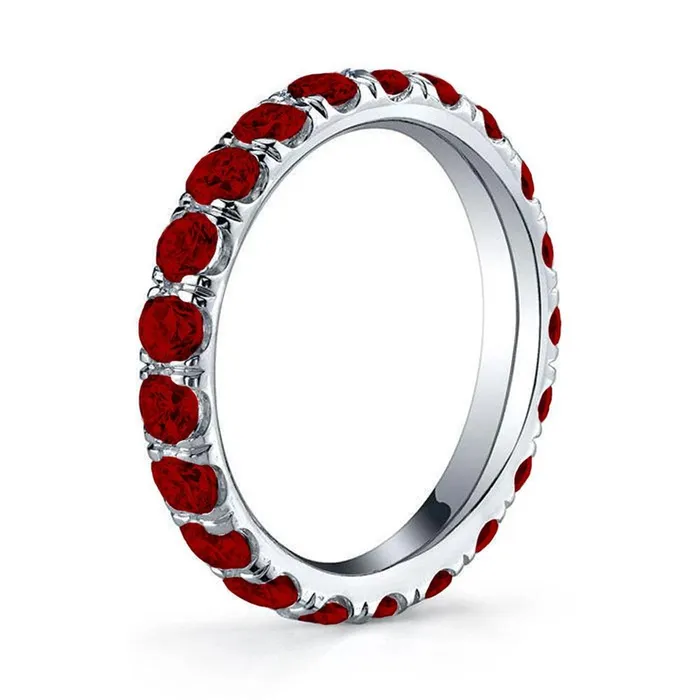 deBebians Rings Eternity Ring with UPave Set Rubies