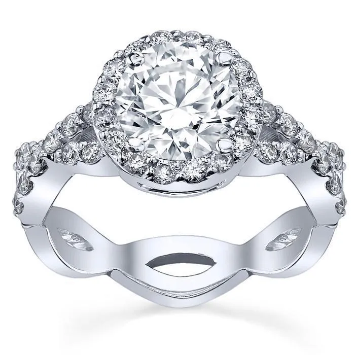 deBebians Rings Pave Diamond Infinity Engagement Ring