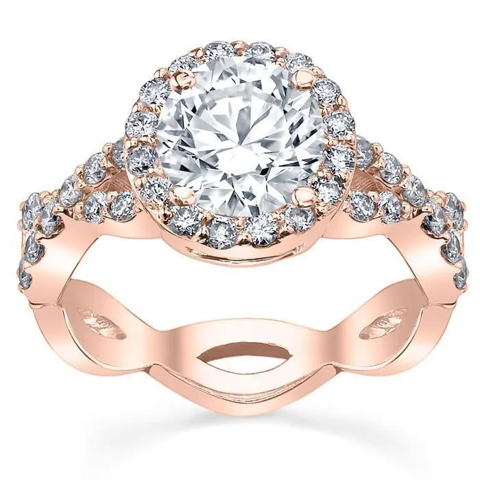 deBebians Rings Pave Diamond Infinity Engagement Ring