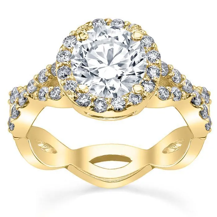 deBebians Rings Pave Diamond Infinity Engagement Ring