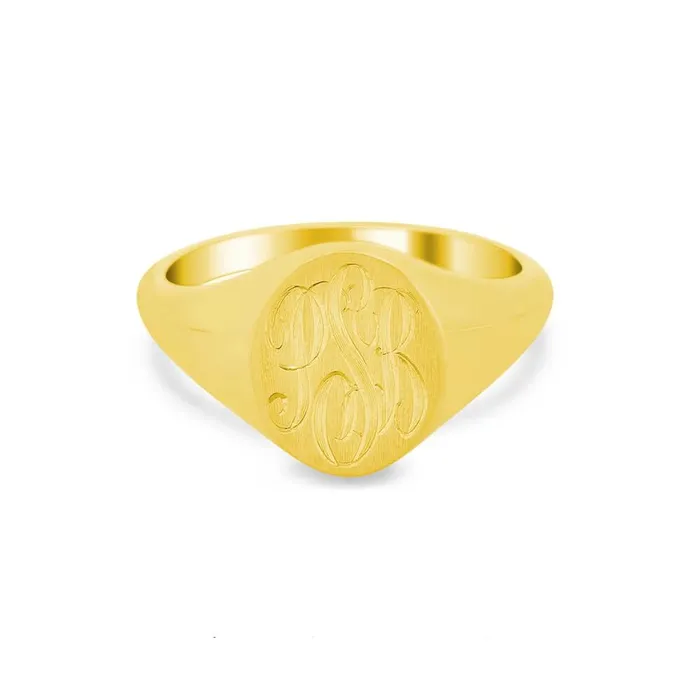 deBebians Rings Womens Oval Signet Ring Small