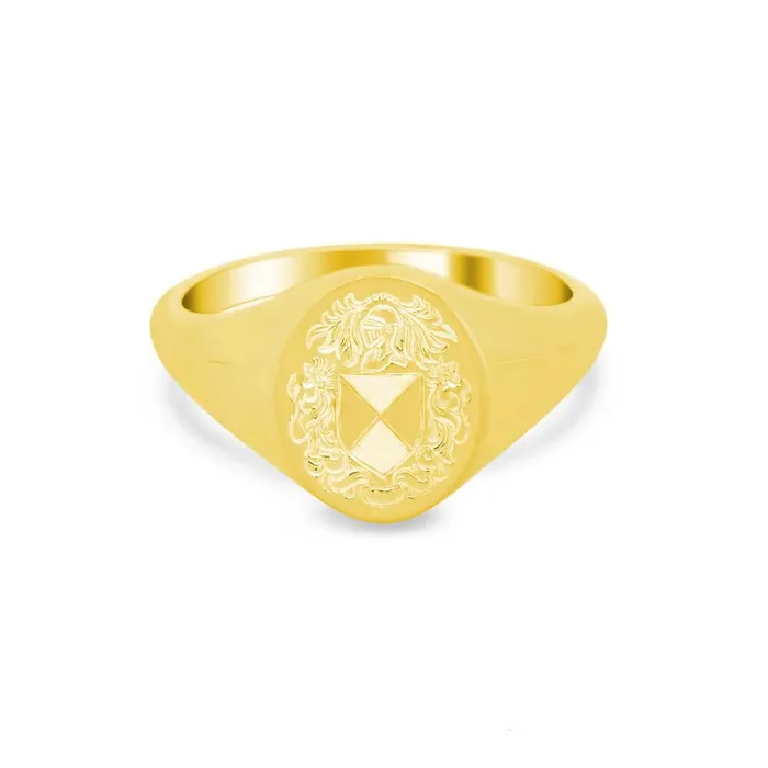 deBebians Rings Womens Oval Signet Ring Small