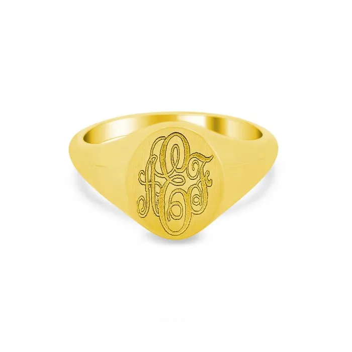 deBebians Rings Womens Oval Signet Ring Small