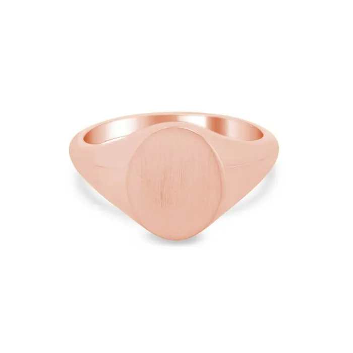 deBebians Rings Womens Oval Signet Ring Small