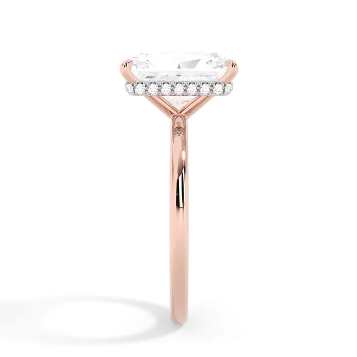 deBebians Rings Wrap Diamond Engagement Ring with Plain Band White Wrap