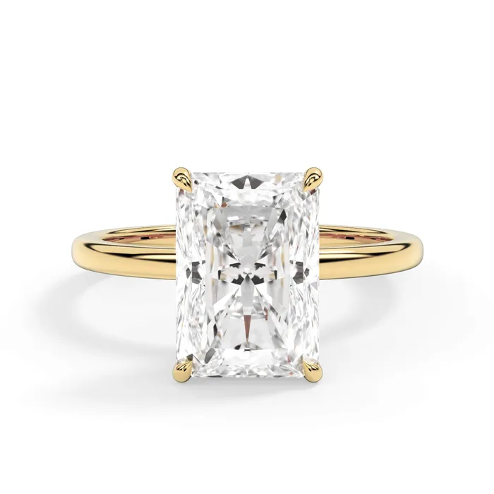 deBebians Rings Wrap Diamond Engagement Ring with Plain Band White Wrap
