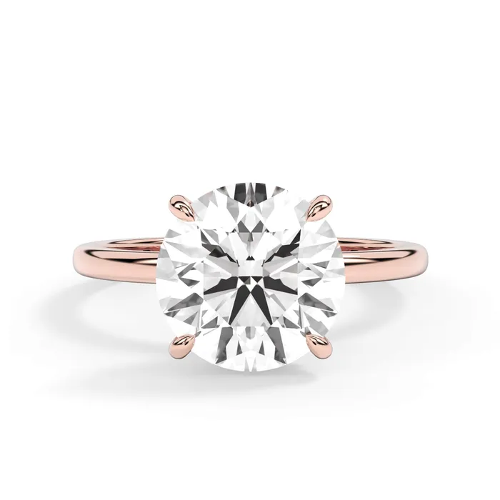 deBebians Rings Wrap Diamond Engagement Ring with Plain Band White Wrap