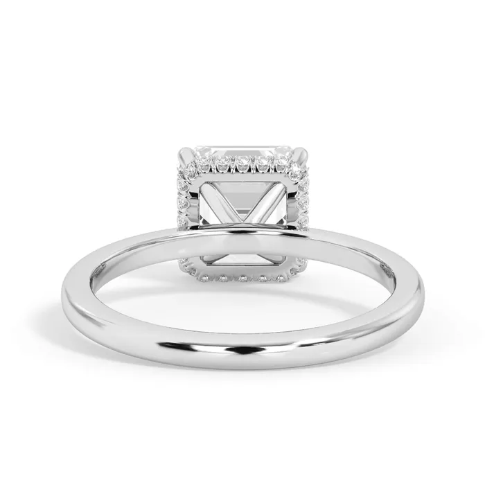 deBebians Rings Wrap Diamond Engagement Ring with Plain Band White Wrap