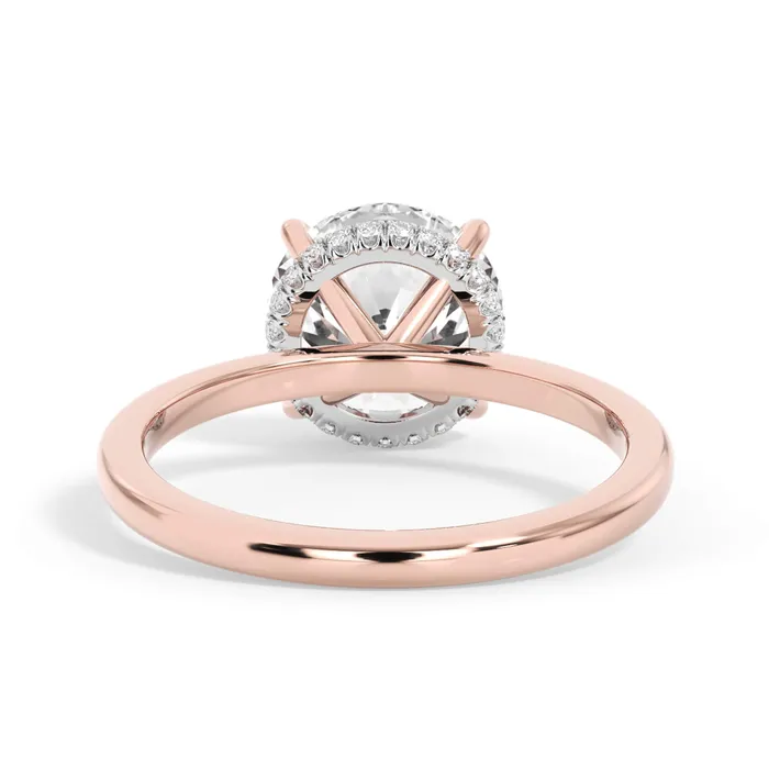 deBebians Rings Wrap Diamond Engagement Ring with Plain Band White Wrap