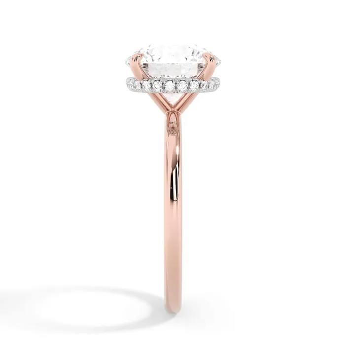 deBebians Rings Wrap Diamond Engagement Ring with Plain Band White Wrap