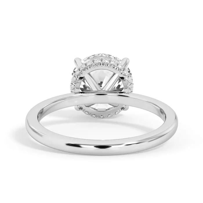 deBebians Rings Wrap Diamond Engagement Ring with Plain Band White Wrap