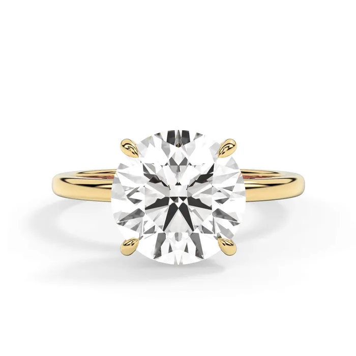 deBebians Rings Wrap Diamond Engagement Ring with Plain Band White Wrap