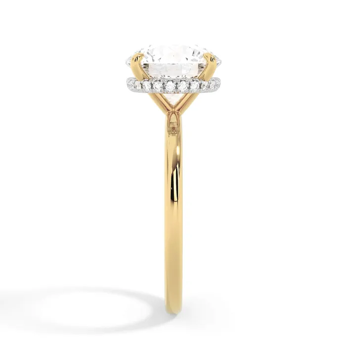 deBebians Rings Wrap Diamond Engagement Ring with Plain Band White Wrap