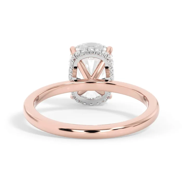 deBebians Rings Wrap Diamond Engagement Ring with Plain Band White Wrap