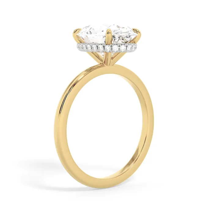 deBebians Rings Wrap Diamond Engagement Ring with Plain Band White Wrap