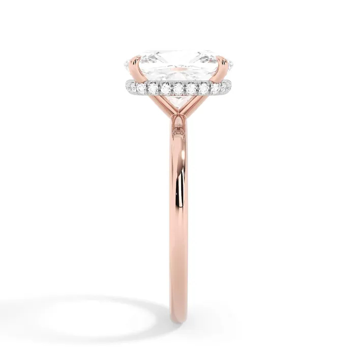deBebians Rings Wrap Diamond Engagement Ring with Plain Band White Wrap