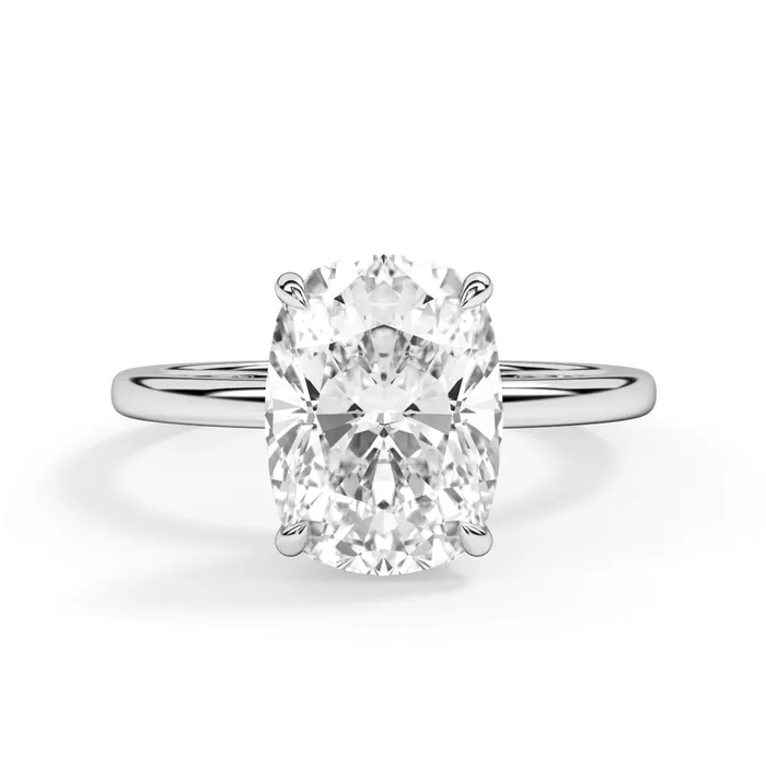 deBebians Rings Wrap Diamond Engagement Ring with Plain Band White Wrap
