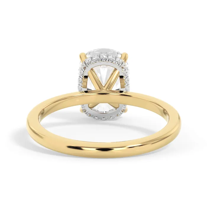 deBebians Rings Wrap Diamond Engagement Ring with Plain Band White Wrap