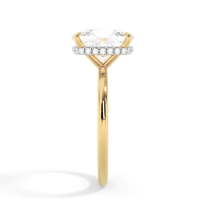 deBebians Rings Wrap Diamond Engagement Ring with Plain Band White Wrap