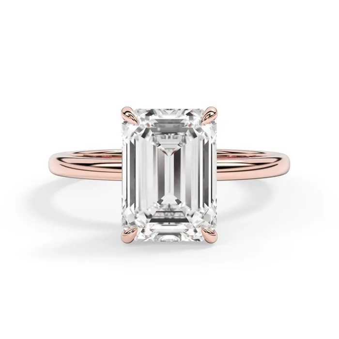 deBebians Rings Wrap Diamond Engagement Ring with Plain Band White Wrap