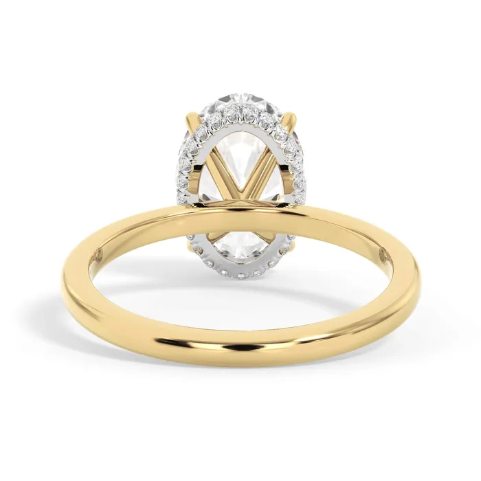 deBebians Rings Wrap Diamond Engagement Ring with Plain Band White Wrap