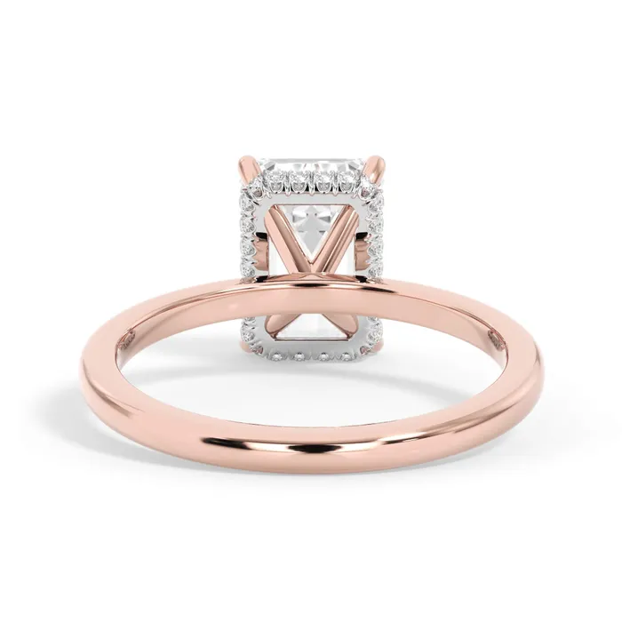 deBebians Rings Wrap Diamond Engagement Ring with Plain Band White Wrap