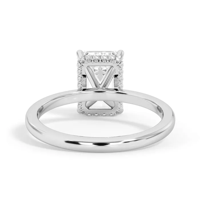 deBebians Rings Wrap Diamond Engagement Ring with Plain Band White Wrap