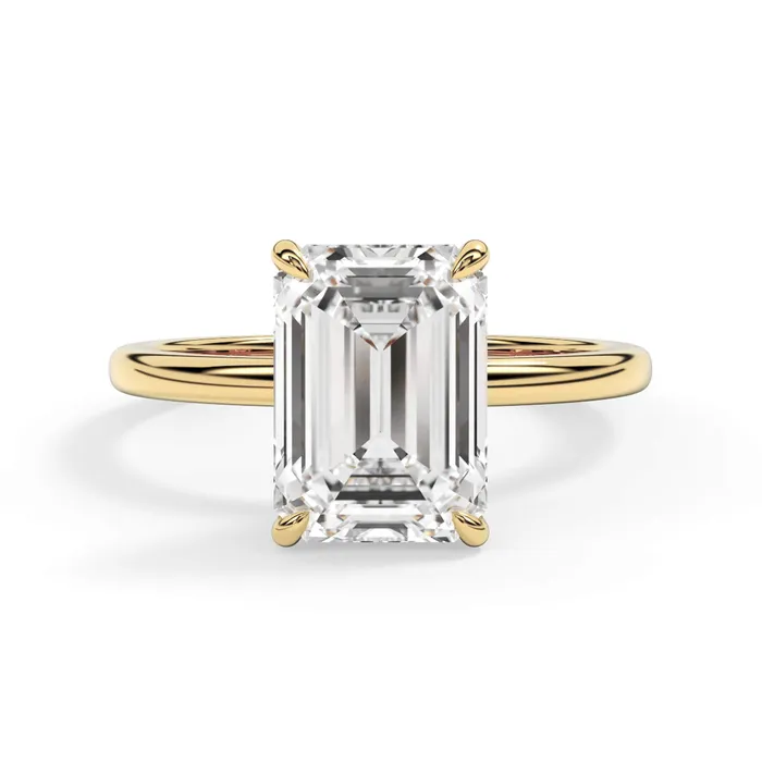 deBebians Rings Wrap Diamond Engagement Ring with Plain Band White Wrap